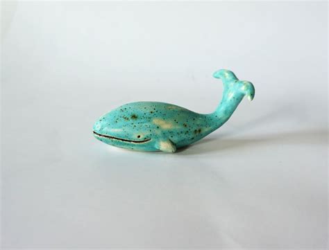 Handmade Ceramic Blue Whale Figurine Handmade Ceramics Ceramics Whale