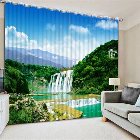 Pastoral Style Custom Top Classic 3d European Style Waterfall Scenery