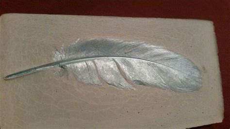 Cement Casting of a Feather by Linda Olsen from Oregon Bliss. | Art