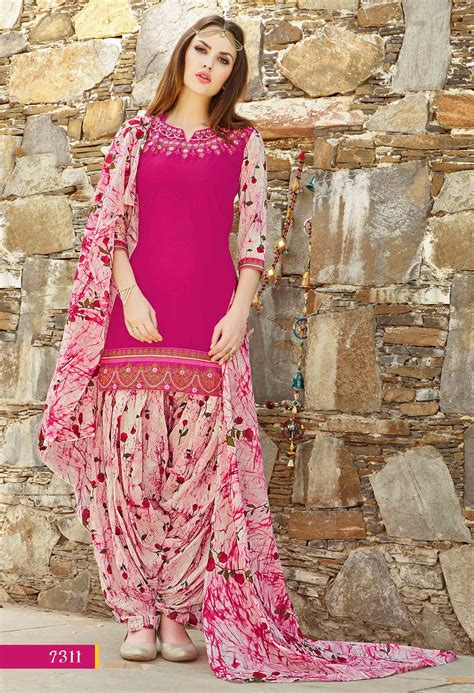 Fashionnow Pink Cotton Patiala Salwar Kameez Patiala Dress Pakistani Dresses Casual Indian