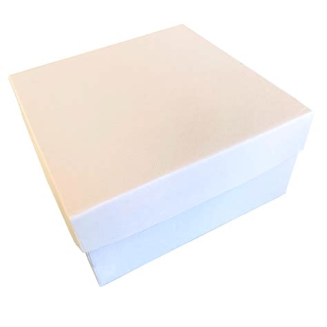 20 Cajas De Cartón 20x20x10 Cm Forrado Color Blanco