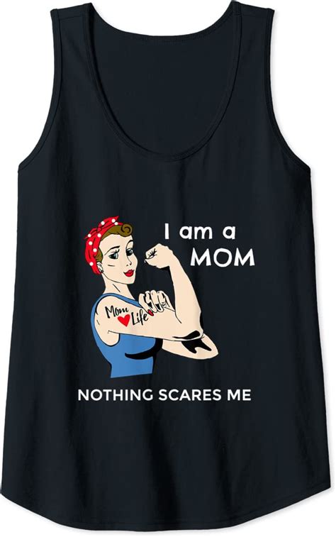 Womens Funny Busy Mom Do Anything Nothing Scares Wear Women