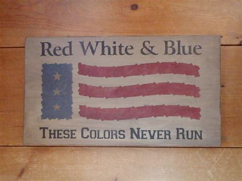 Red White And Blue Patriotic Sign 4th Of July Patriotic Decor Etsy