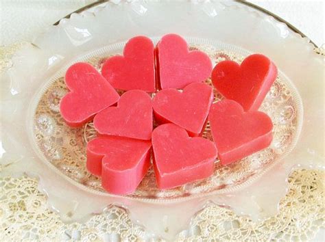 100 Love Heart Pink Hand Made Soaps Rose Floral Scent Soap Making