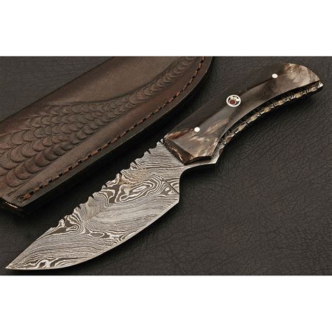 Damascus Skinner Knife 1217 Black Forge Knives Touch Of Modern