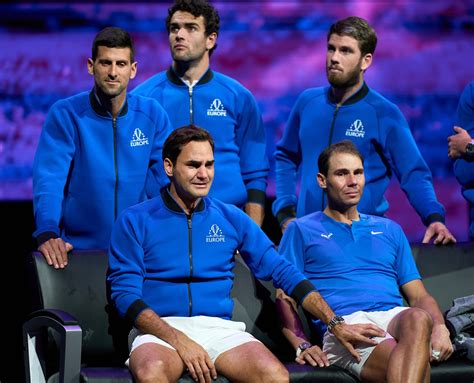 Emotional Farewell Federer And Nadal Hold Hands And Shed Tears