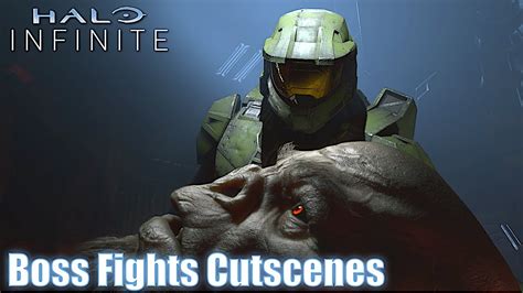 Halo Infinite All Boss Fights Intro Cutscenes Youtube