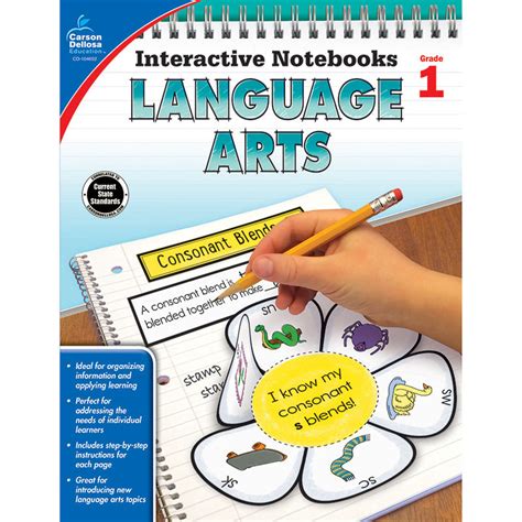 Carson Dellosa Education Interactive Notebooks Gr 1 Language Arts
