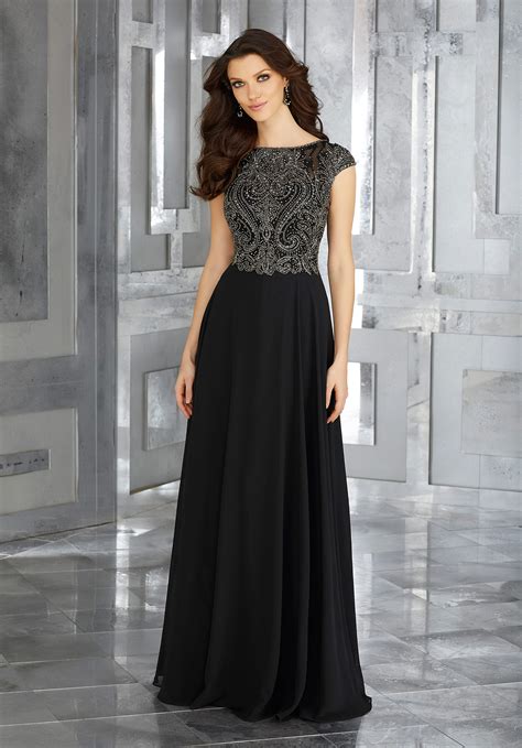 Shop pleated, lace, sheath & more from the best brands. Chiffon Mother of the Bride Gown Featuring Gunmetal ...