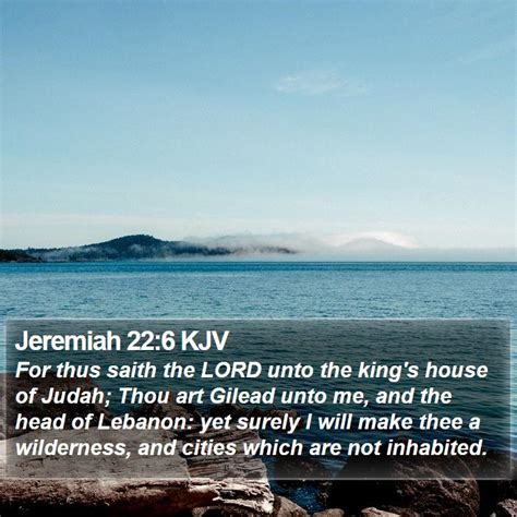 Jeremiah 226 Kjv For Thus Saith The Lord Unto The Kings House Of