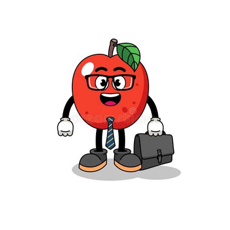 Apple Mascot As A Businessman Stock Vector Illustration Of Fruit