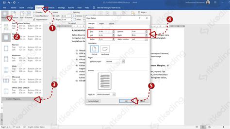 Cara Setting Margin Printer pada Microsoft Word