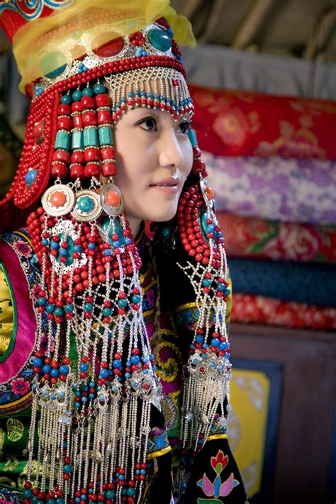 Local Style Traditional Headdresses Of The Mongolian Women