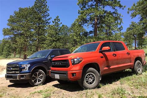 2015 Ford F 150 Fx4 Vs Toyota Tundra Trd Pro Off Road Comparison