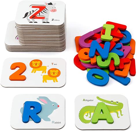 To the split of the alphabet into three parts with unequal number of letters . Coogam Numbers and Alphabets Flash Cards Set - ABC Wooden Letters ...