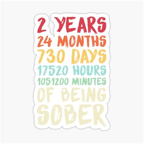 2 Years Sober Anniversary Sticker For Sale By Hadicazvysavaca