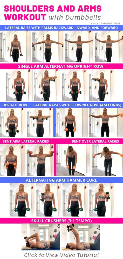 Shoulders And Arms Workout With Dumbbells Dumbbell Arm Workout