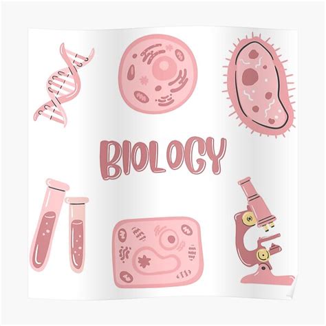 Biology Lovers School Subject Stickers Pack Poster For Sale By A H17