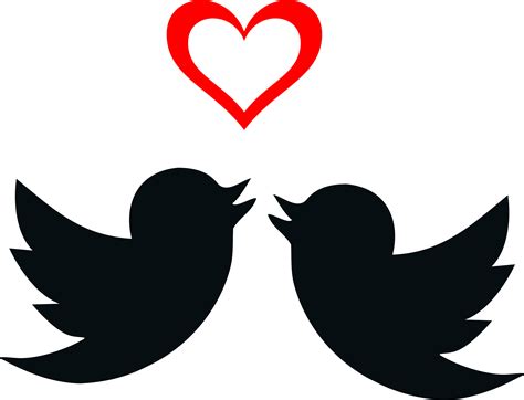 Love Bird Silhouette Clip Art At Getdrawings Loving Bird Clip Art