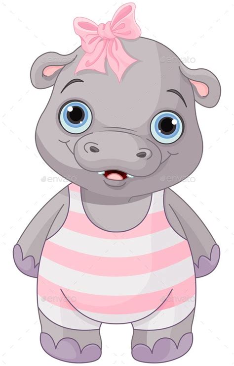 Baby Hippo Baby Animal Drawings Cute Cartoon Wallpapers Cute Hippo