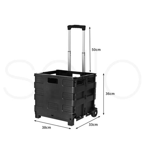 Buy Foldable Shopping Cart Trolley Pack And Roll Folding Grocery Basket