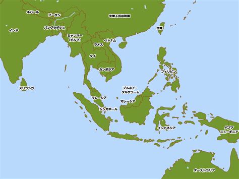 東南アジアの地図イラスト素材 イラスト無料・かわいいテンプレート