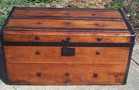 509 Civil War Era Restored Flat Top Antique Trunk For Sale And Available