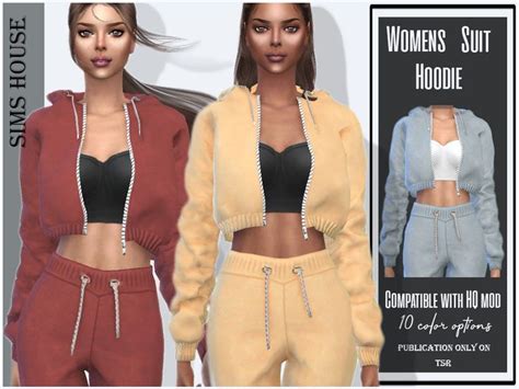 Sims 4 — Womens Suit Hoodie By Simshouse — Womens Suit Hoodie 10