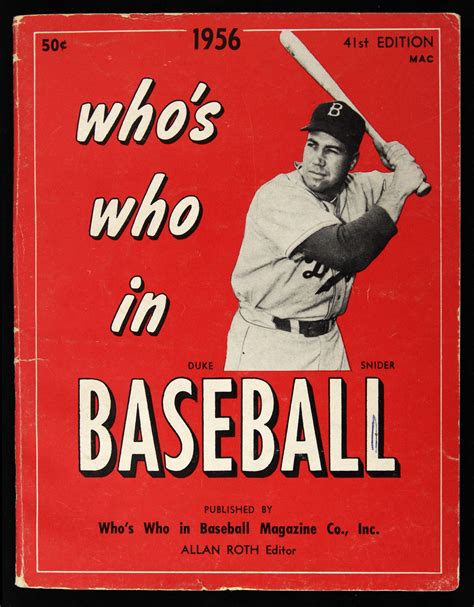 Lot Detail 1956 Whos Who In Baseball Yearbook W Duke Snider Cover