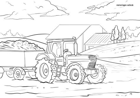 Malvorlage Traktor Ausmalbilder Kostenlos Herunterladen Innen Trecker