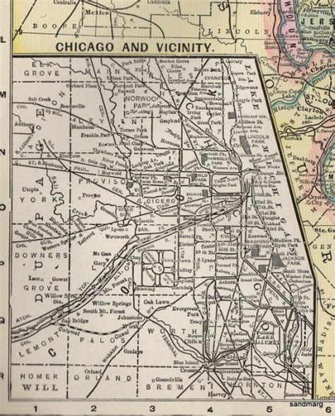 1897 Street Map Of Chicago