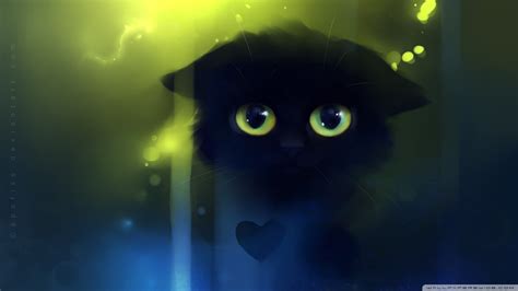 Sad Kitty Painting Ultra Hd Desktop Background Wallpaper