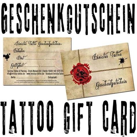Tattoo gutschein vorlagen zum ausdrucken gut 14 kostenlose teil von gutschein für tattoo. Tattoo Gutschein Basteln