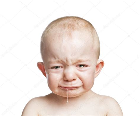 Crying Baby Boy Isolated — Stock Photo © Postolit 12823706