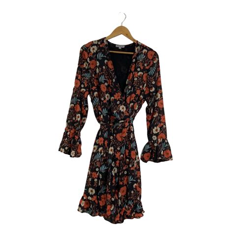 Alice And You Womens Plus Size Dress Size 18 Blackfloral S