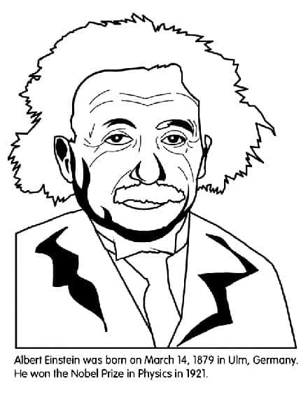 Printable Albert Einstein Coloring Page Download Print Or Color