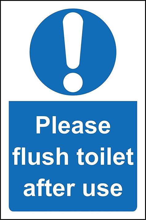 Please Flush Toilet After Use Safety Sign Self Adhesive Sticker Mm