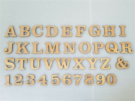 Laser Cut Alphabet Inch Thick Wood Claredon Font Etsy
