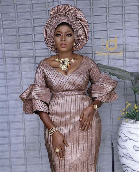 Metallic Asooke Inspiration For Yoruba Brides African Maxi Dresses