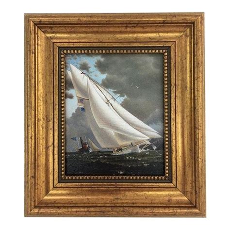 Framed Petite Sailing Ship Painting Ship Paintings Nautical Painting