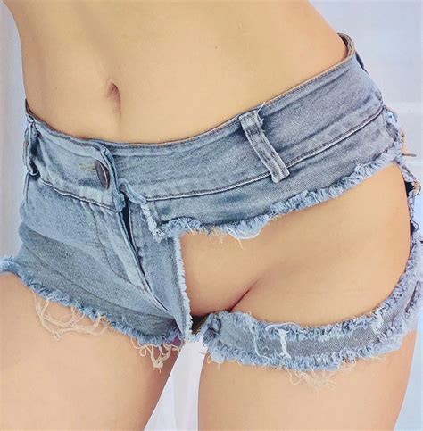Shorts Seitliche Träger Kurze Jeans Clubwear Sexy Mini Hotpants