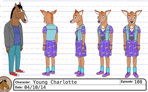 Image Young Charlotte Model Sheetpng Bojack Horseman Wiki Fandom