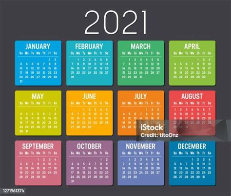 2021년 달력 벡터 템플릿 0명에 대한 스톡 벡터 아트 및 기타 이미지 0명 2021년 검은색 Istock