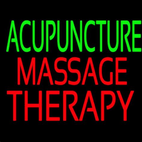 Custom Acupuncture Massage Therapy Neon Sign Usa Custom Neon Signs