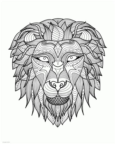 Hard Lion Coloring Page