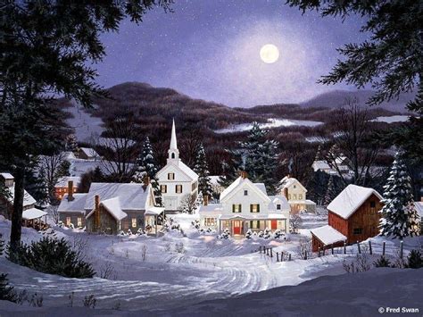 Christmas Village Wallpapers Wallpaper Cave
