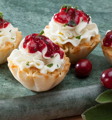 Cranberry And Goat Cheese Phyllo Tartlets Athens Foods Phyllo