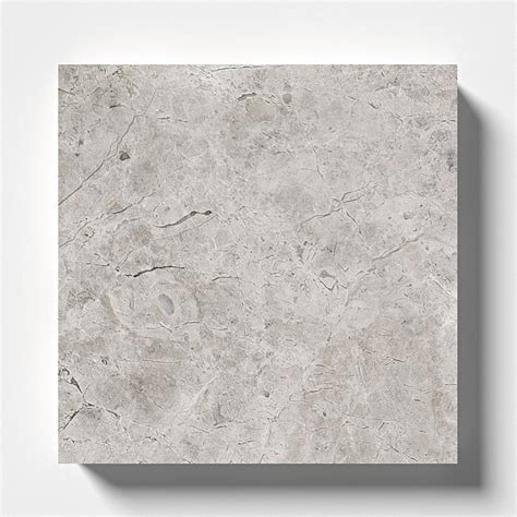 Silver Clouds Polished Marble Tile 4x4x38 Marble Flooring Gray