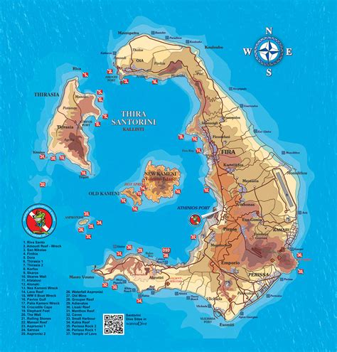 Santorini Map Greece