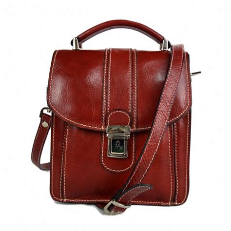 Crossbody Satchel Genuine Leather Bag Shoulder Bag Red Hobo Bag